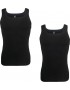 Minerva 90-11012  Comfort Sleeveless Men's Undershirt 2pcs BLACK